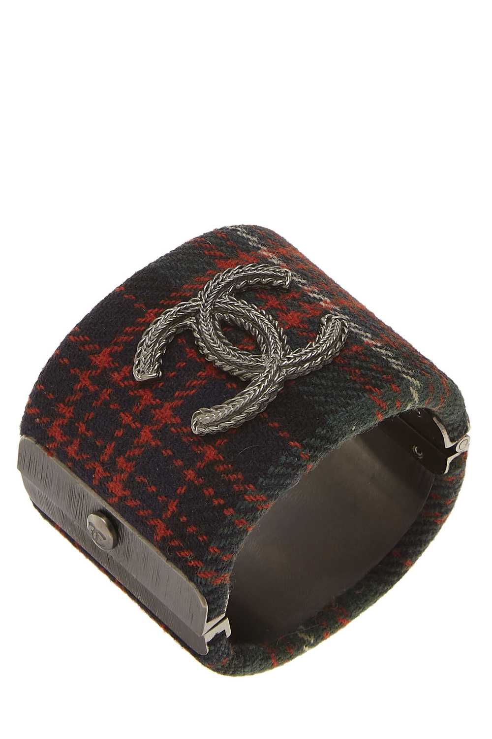 Multicolor Acrylic Tartan 'CC' Cuff - image 1