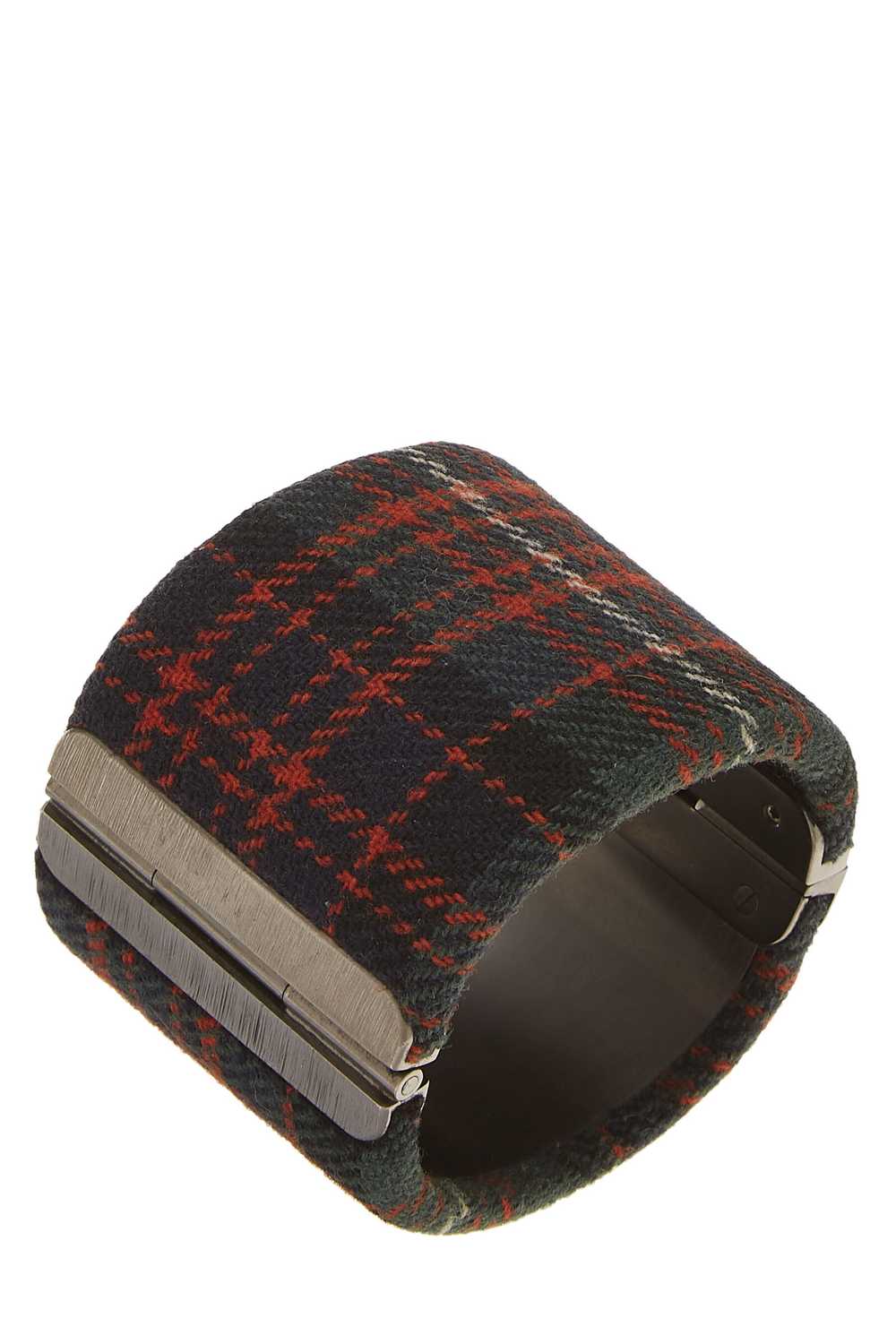 Multicolor Acrylic Tartan 'CC' Cuff - image 3