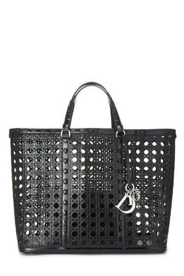 Black Patent Leather Perforated Tote