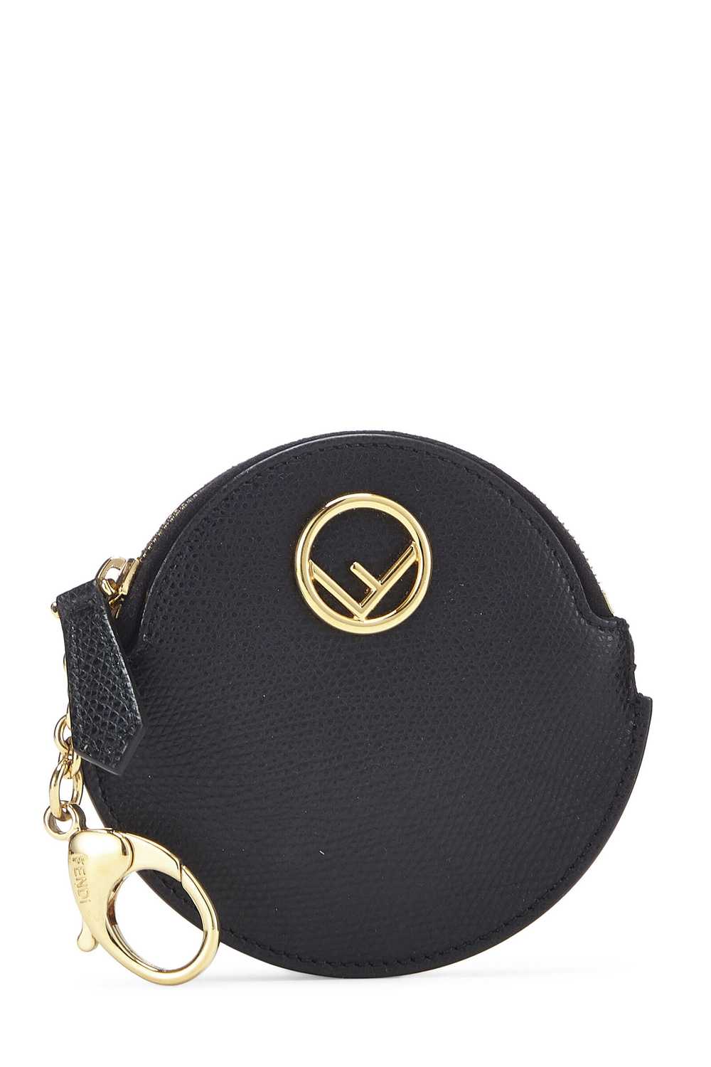 Black Leather Round Coin Purse - image 2