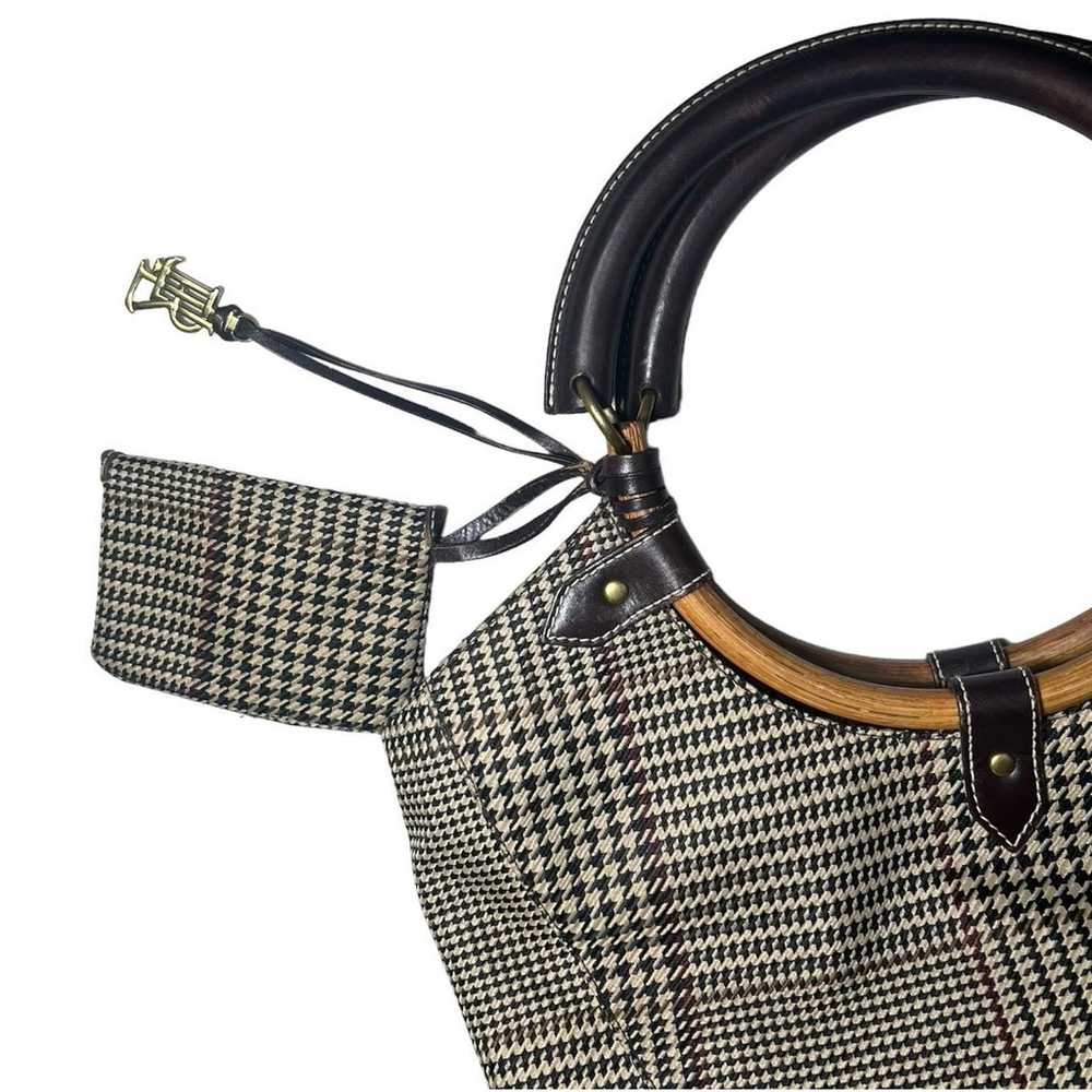 Vintage Ralph Lauren houndstooth handbag - image 4