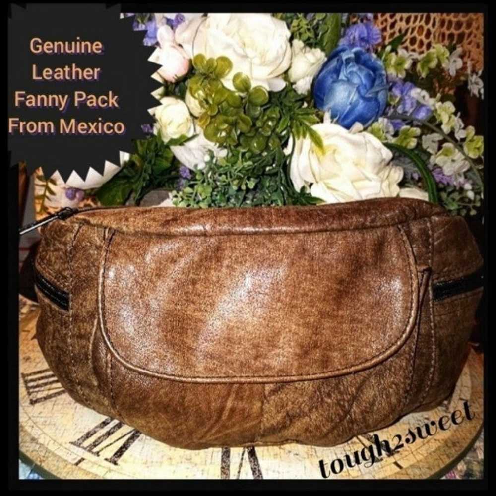 VINTAGE "1980" GENUINE LEATHER FANNY PACK FROM ME… - image 1
