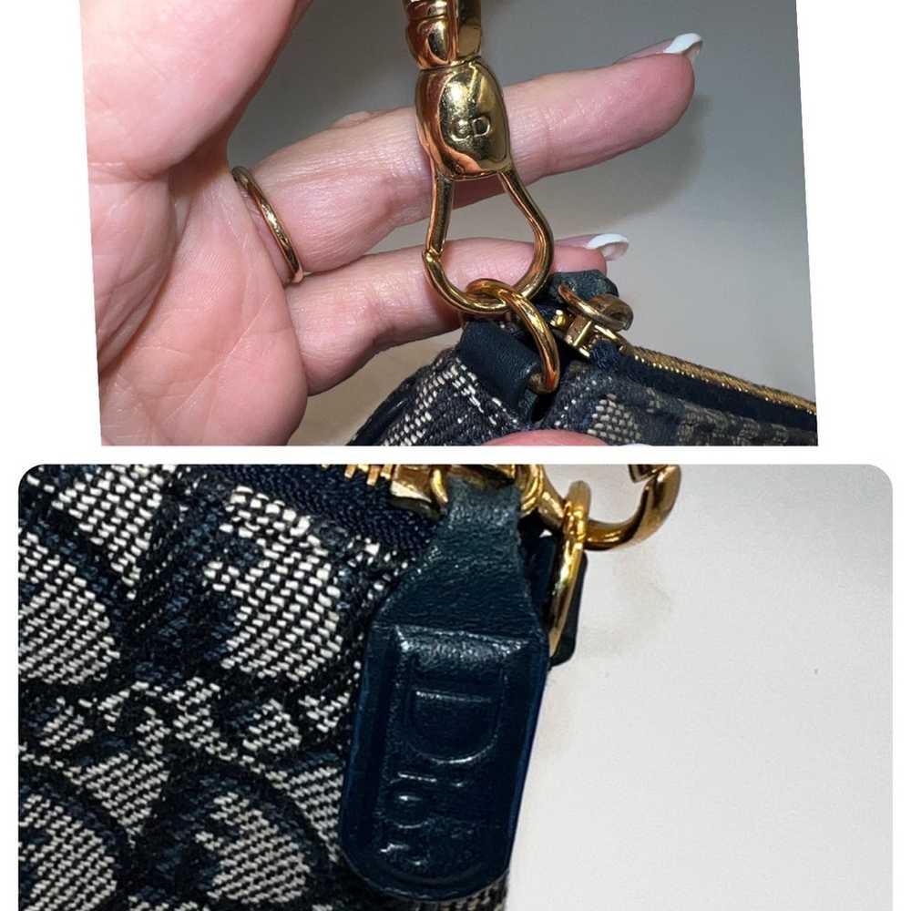 CHRISTIAN DIOR Monogram Mini Saddle Pochette Navy - image 7