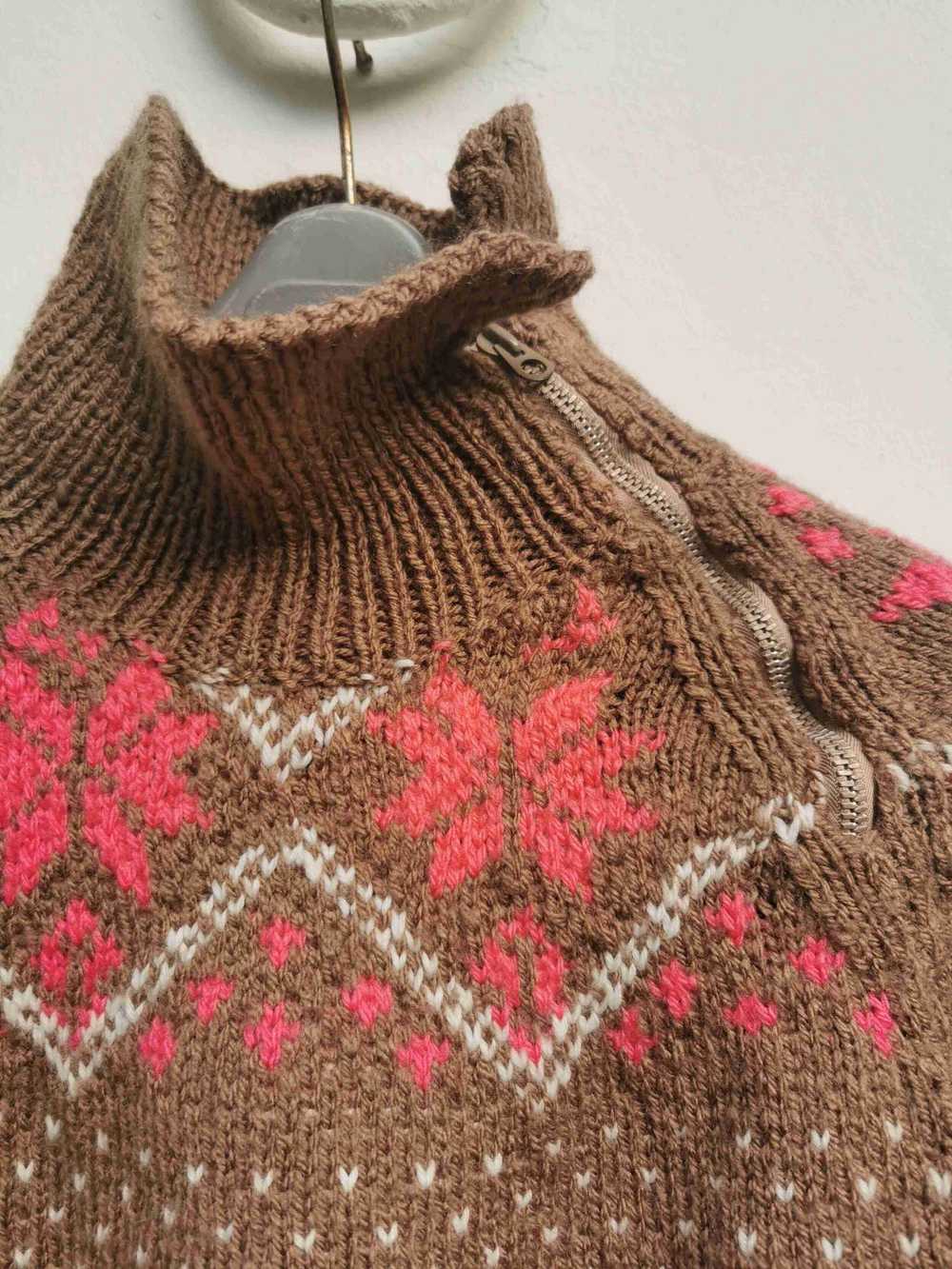 Woolen sweater - Handmade wool sweater Zip collar - image 2