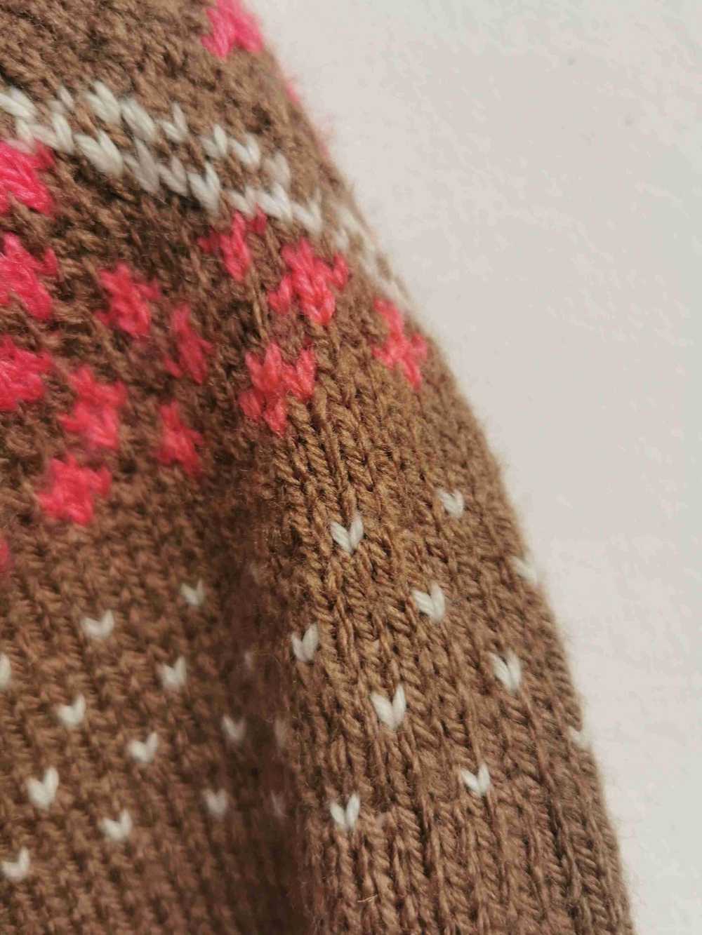 Woolen sweater - Handmade wool sweater Zip collar - image 3