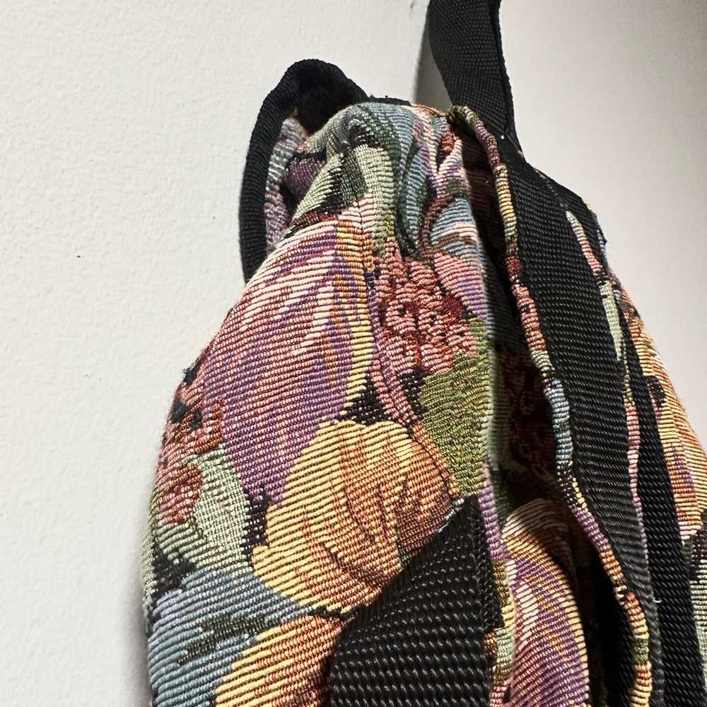 Vintage Trade Routes Floral Tapestry Mini Backpac… - image 9