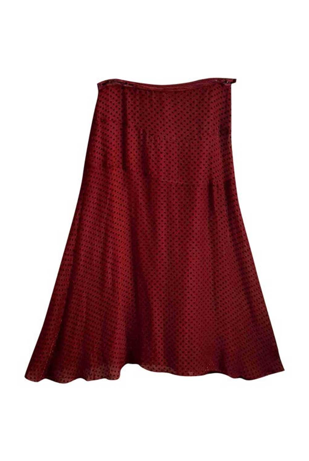 Polka dot skirt - Long silk skirt Fully lined, Bo… - image 1