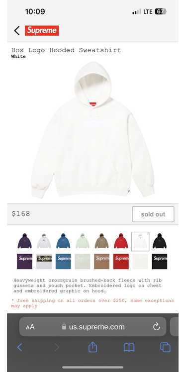 Supreme Box Logo Hooded Sweatshirt (Black) Heavyweight crossgrain  brushed-back fleece with rib gussets and pouch pocket. Embroidered log