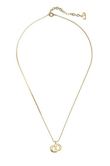 Gold & Crystal 'CD' Necklace