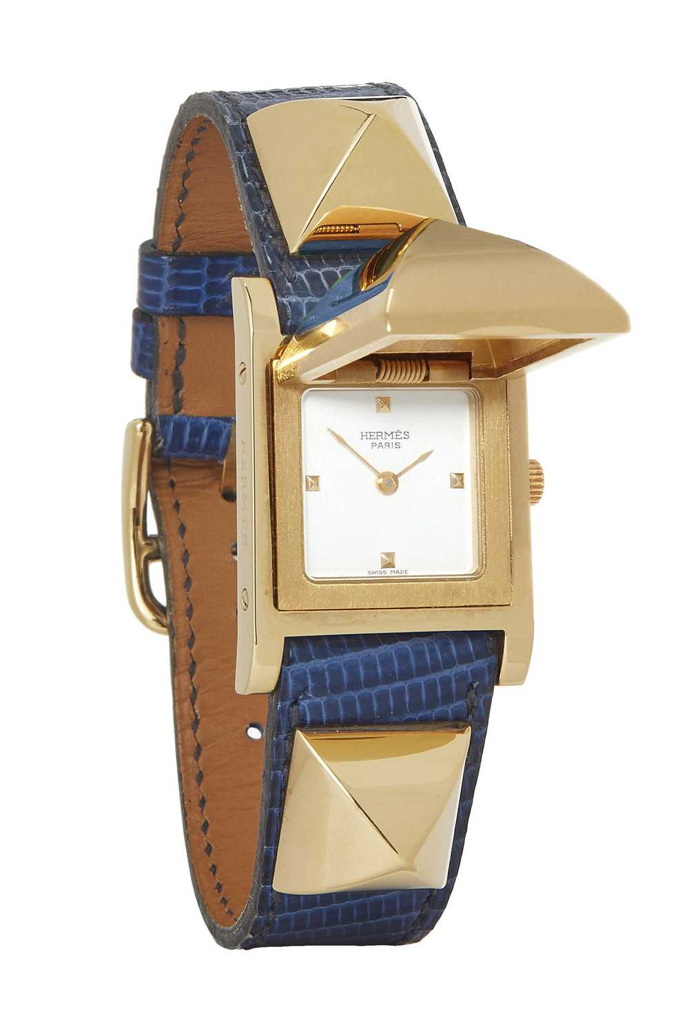 Gold & Blue Leather Medor Watch - image 2