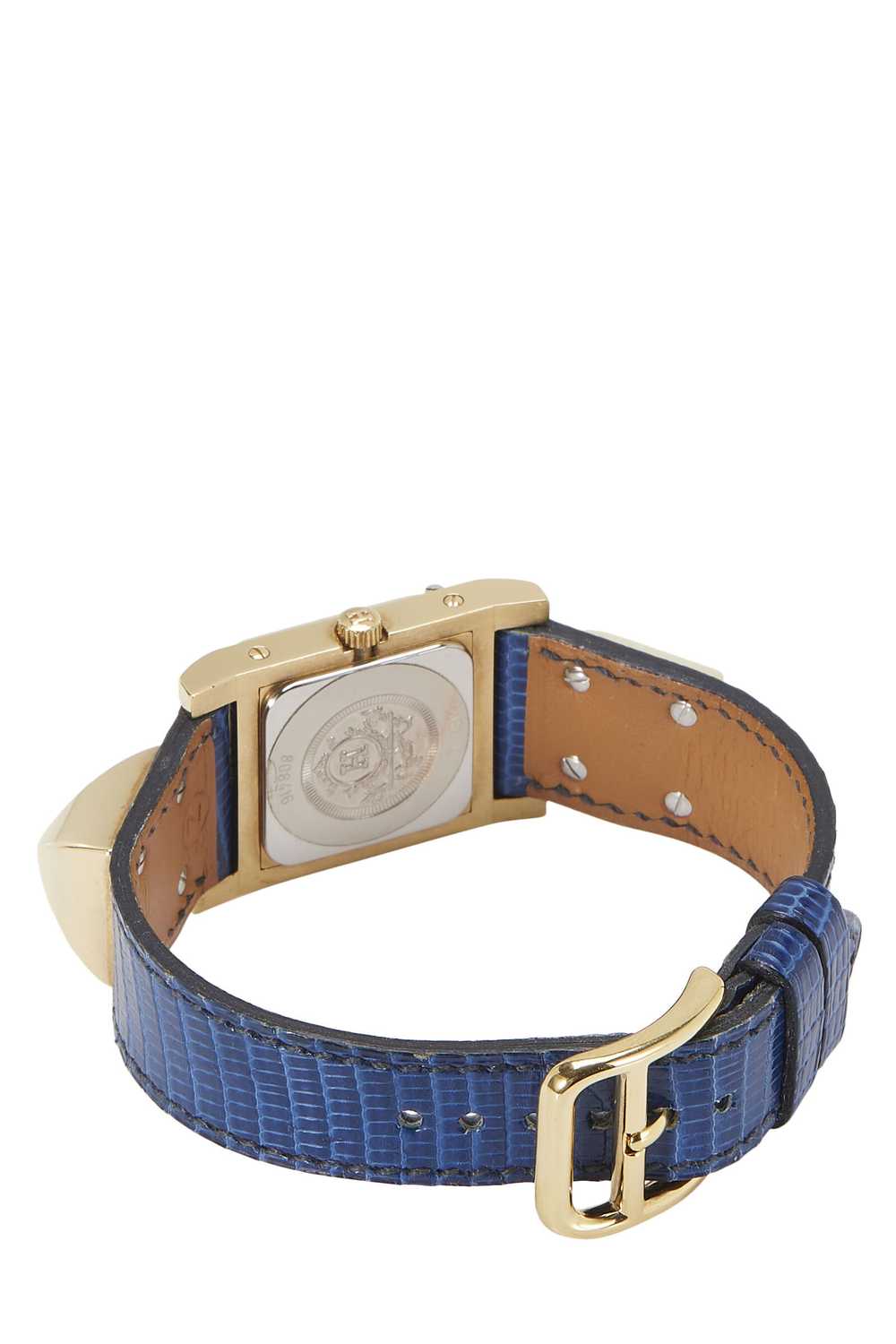 Gold & Blue Leather Medor Watch - image 3