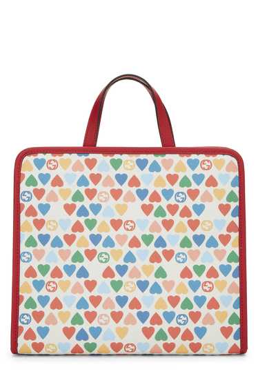 Multicolored Heart Coated Canvas Kids Tote