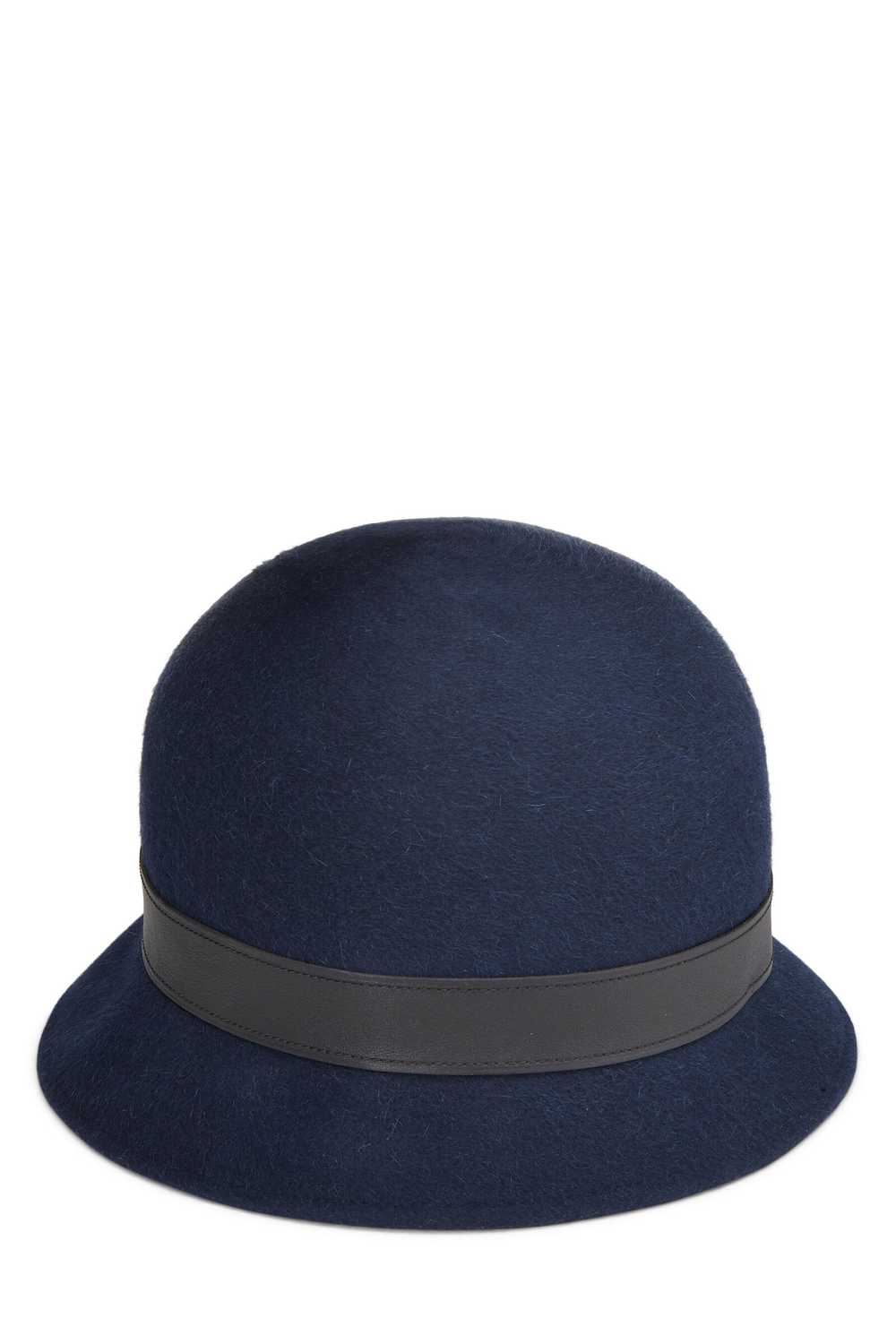 Navy Felt Cloche Hat - image 3