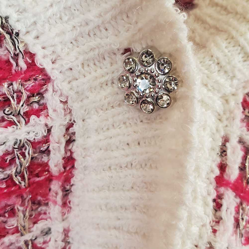 Miss Selfridge Women Pink Plaid Sweater Sz 5 NWT - image 3