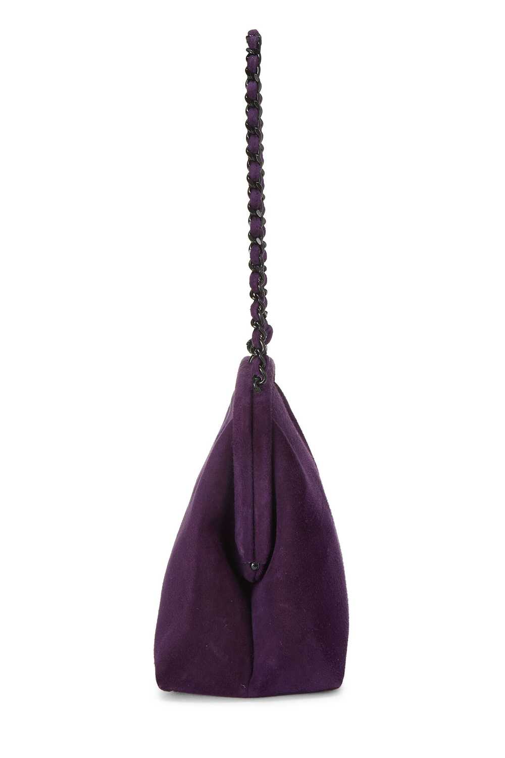 Purple Suede Kiss Lock Mini Bag - image 3