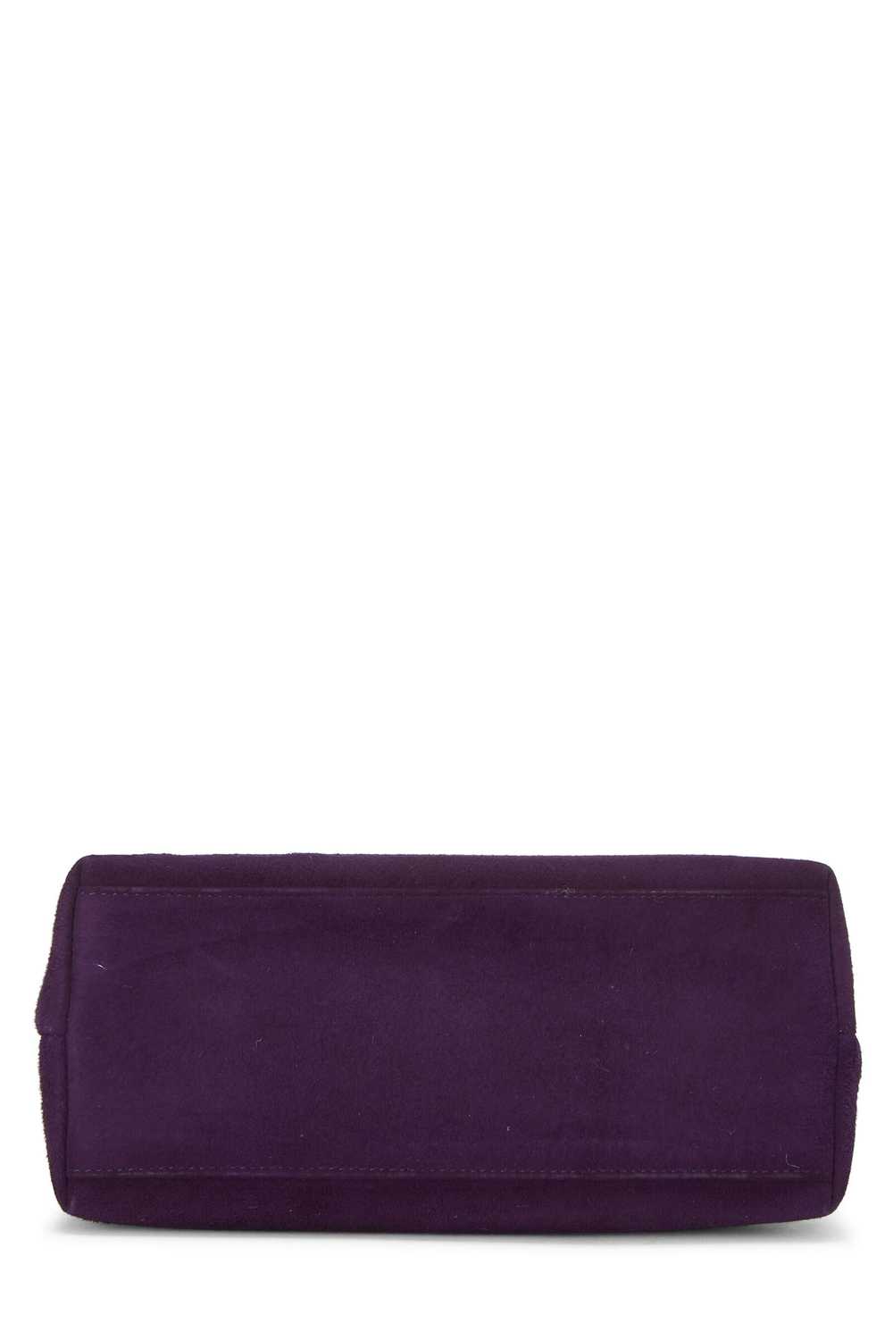 Purple Suede Kiss Lock Mini Bag - image 5