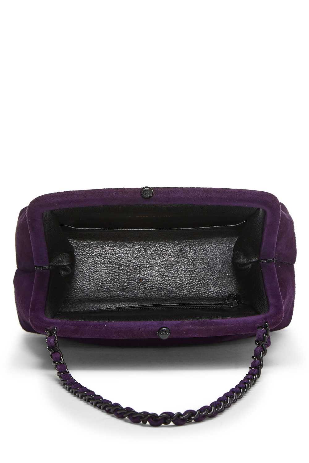 Purple Suede Kiss Lock Mini Bag - image 6