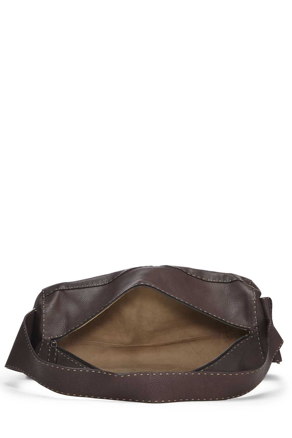 Brown Leather Selleria Shoulder Bag Send in SMS S… - image 6