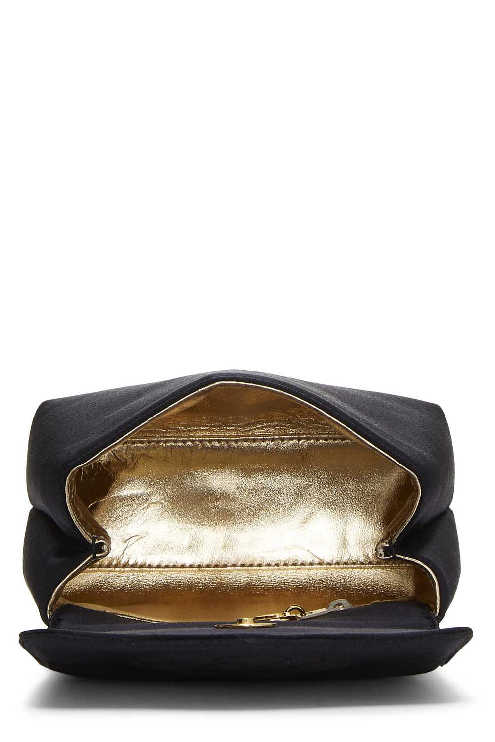 Black Satin Camellia Handbag Mini - image 6