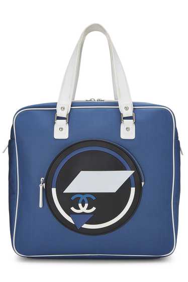 Blue Canvas Airlines Zip Shopping Tote Large