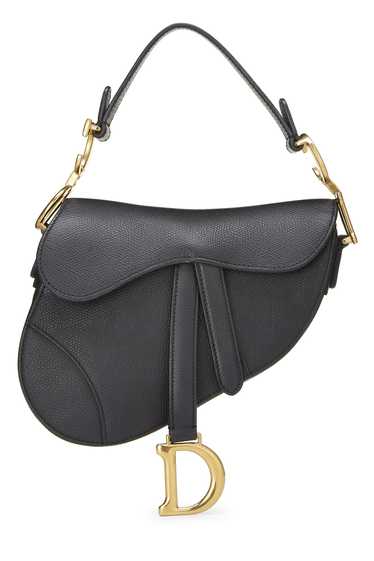 Black Leather Saddle Bag Mini