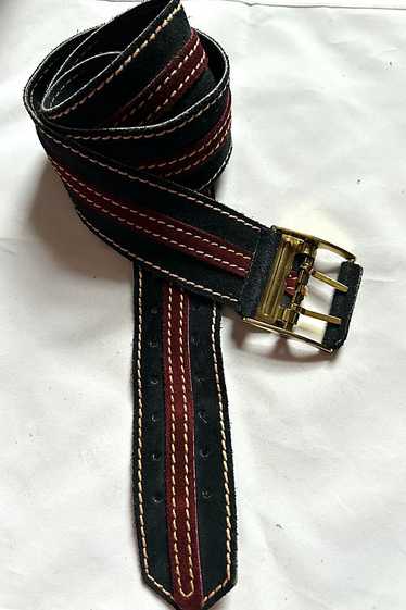 Vintage Navy Blue Suede Belt Selected by Cherry