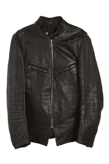 Black Leather Schott 1960s Jacket