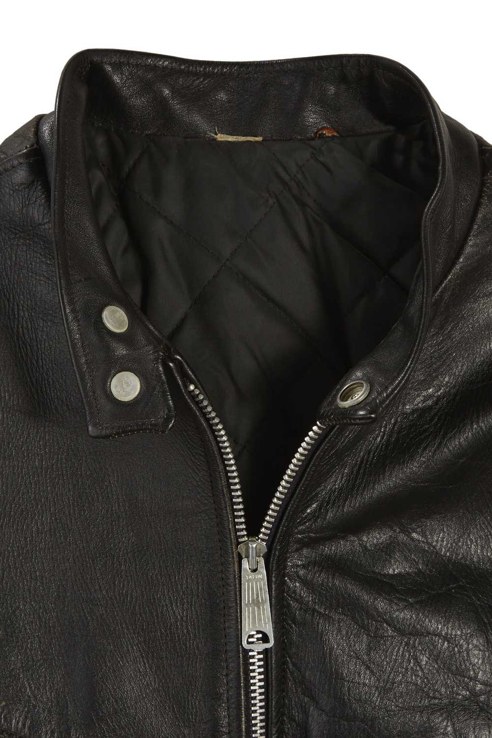 Black Leather Schott 1960s Jacket - image 3