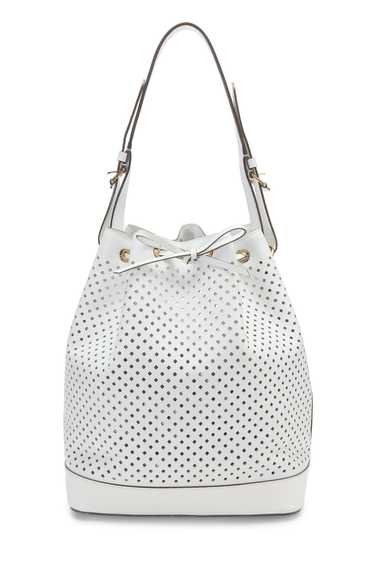White Perforated Leather Noé