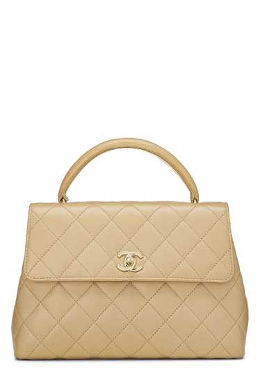 Beige Quilted Lambskin Kelly