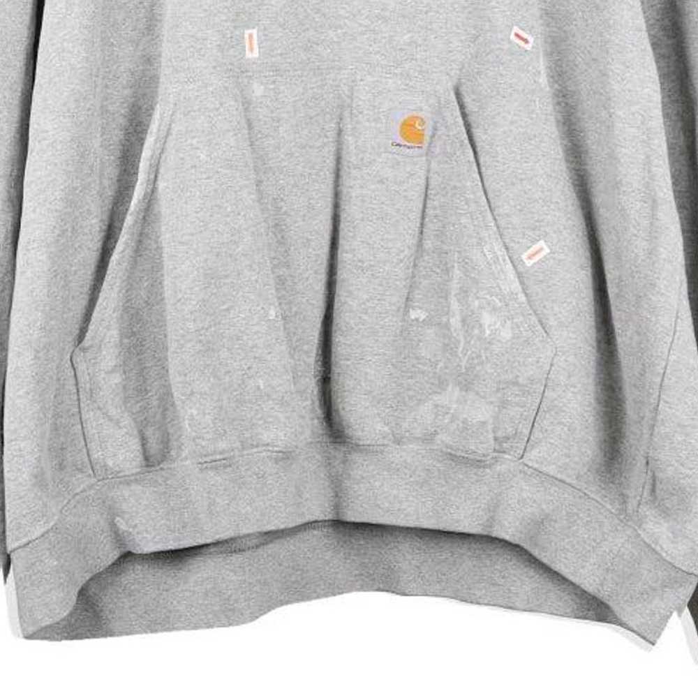 Carhartt Hoodie - 2XL Grey Cotton Blend - image 4