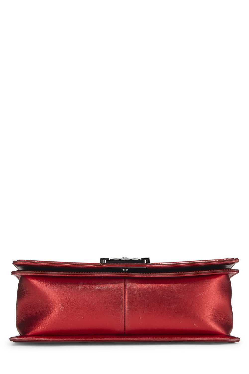 Metallic Red Patent Leather Boy Bag Medium - image 5