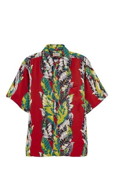 Red Floral Malihini Hawaiian Shirt