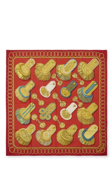 Multicolor 'Epaulettes de Gala' Silk Scarf 90