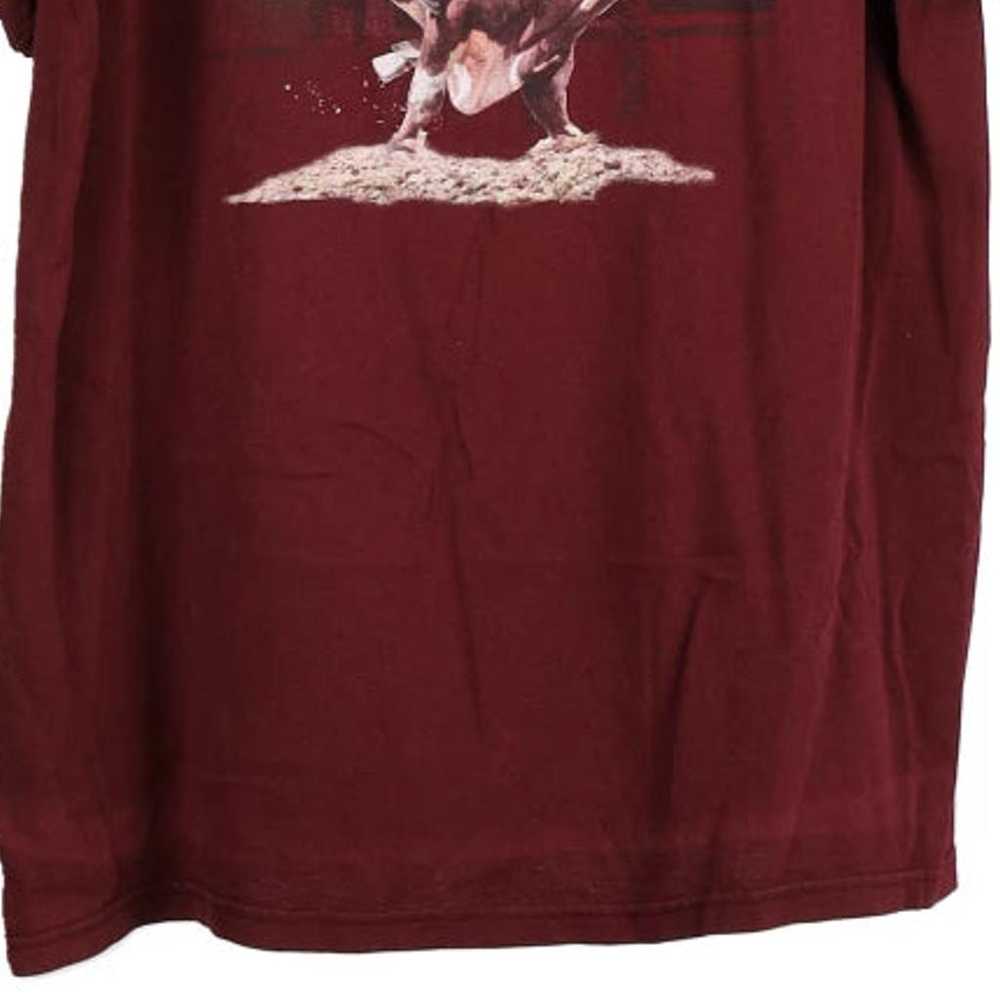 Wrangler Spellout T-Shirt - XL Burgundy Cotton Bl… - image 6