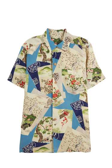 Multicolor Japanese Patterned Hawaiian Shirt