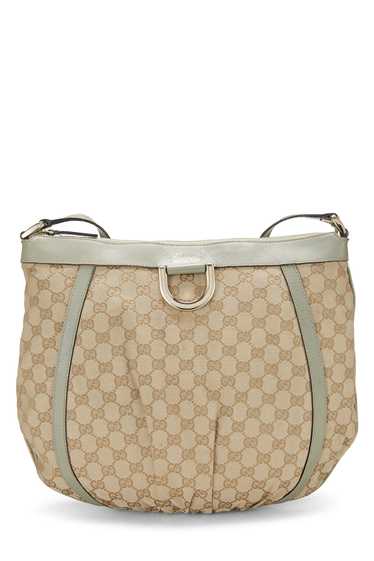 Green Original GG Canvas D-Ring Abbey Messenger