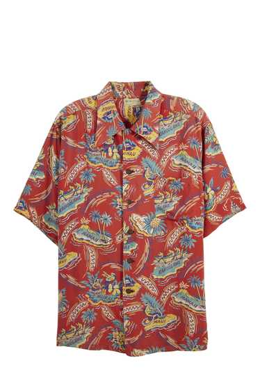 Red Graphic Malihini Hawaiian Shirt