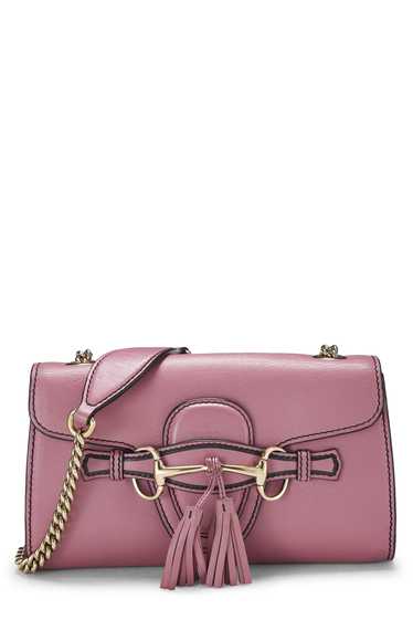 Pink Leather Emily Chain Shoulder Bag Small