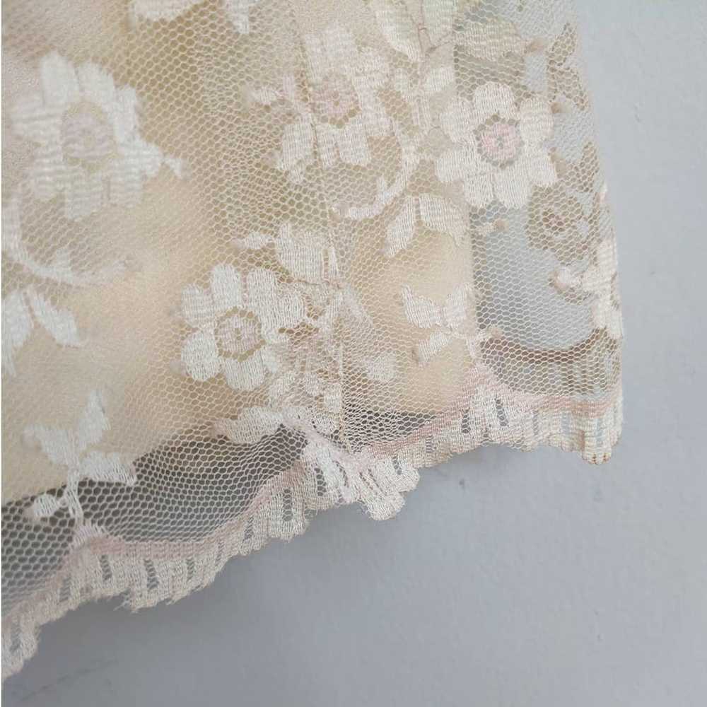 Vintage Lace Wedding Gown Maxi Dress 60s 70s Flor… - image 7