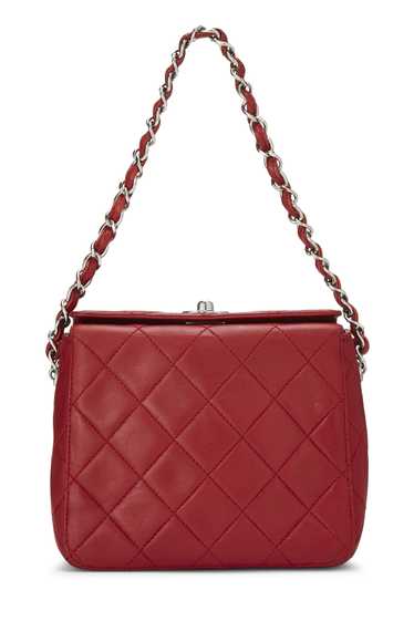 Red Quilted Lambskin Handbag Mini