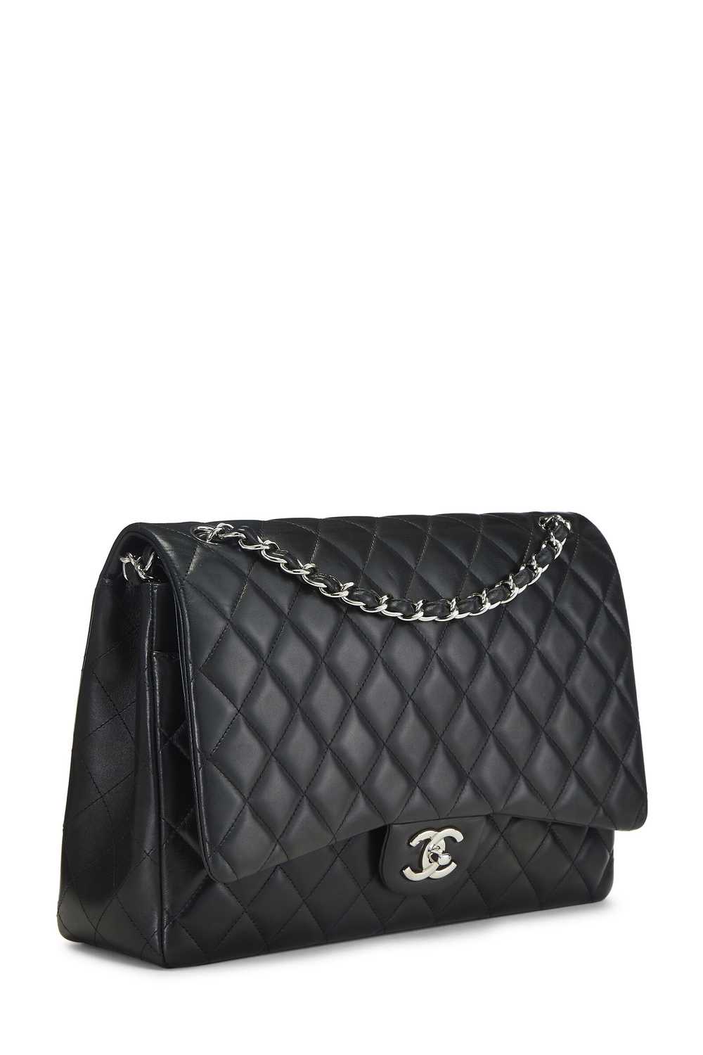 Black Quilted Lambskin New Classic Double Flap Ma… - image 3