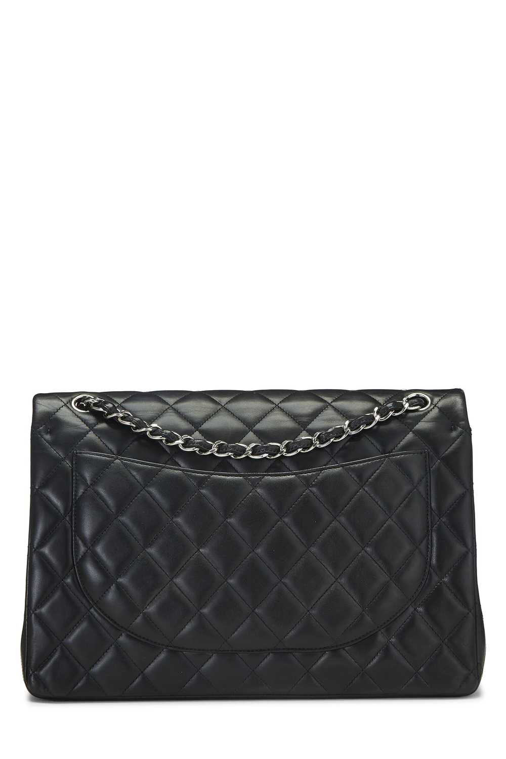 Black Quilted Lambskin New Classic Double Flap Ma… - image 5