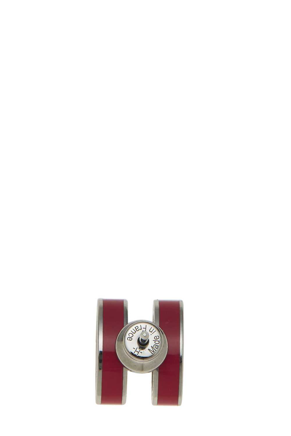 Silver & Pink "Pop H" Earrings - image 2