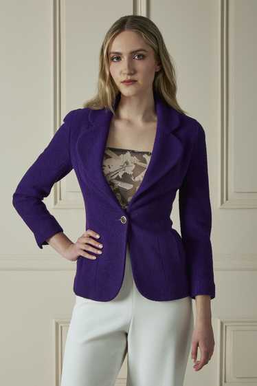 Purple Wool Single-Breasted Jacket