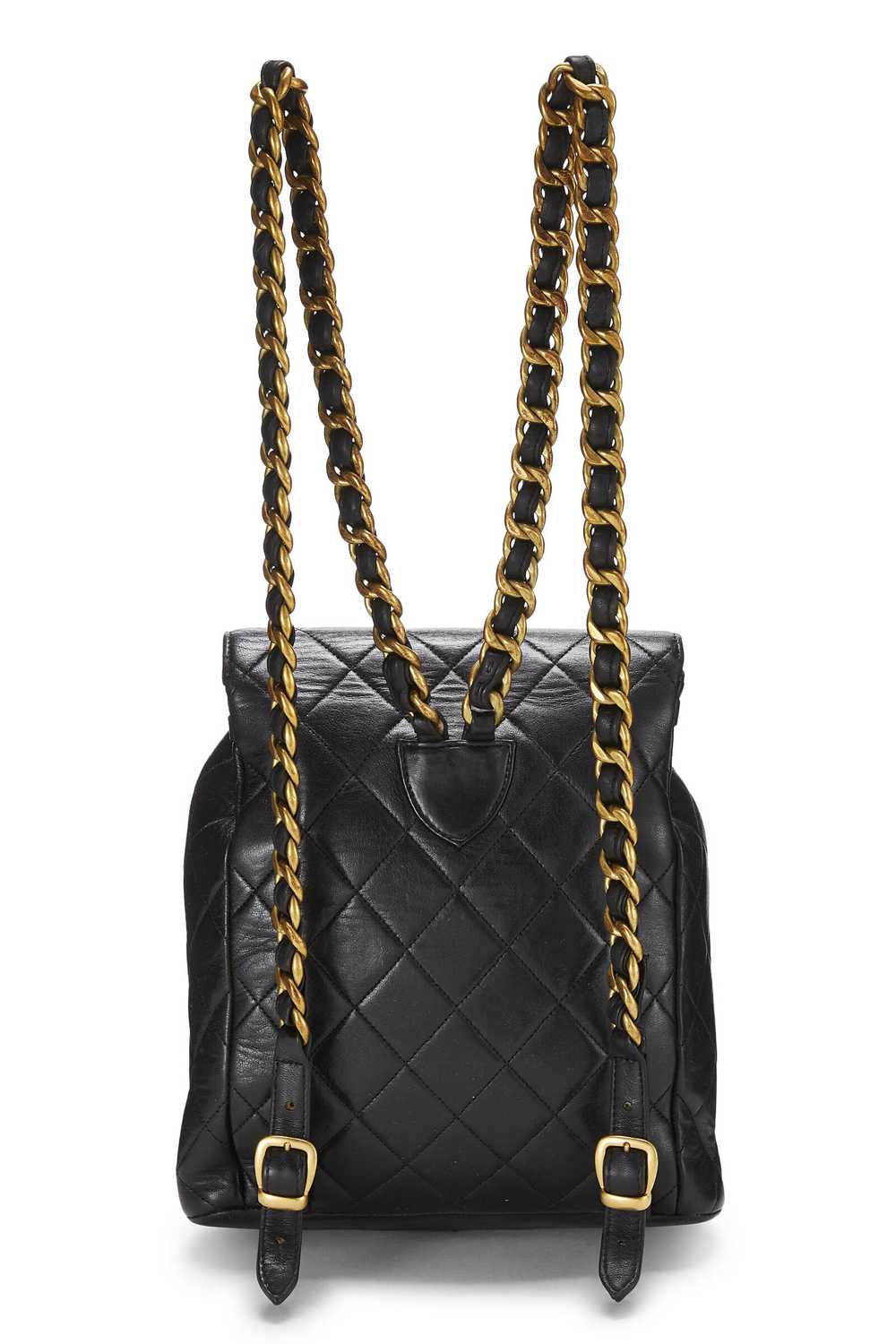 Black Quilted Lambskin 'CC' Classic Backpack Medi… - image 5