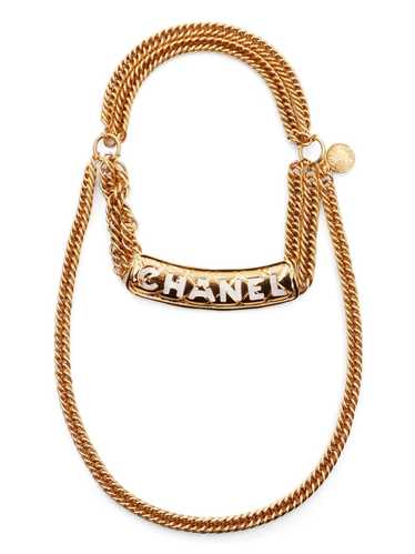 CHANEL Pre-Owned 1990-1999 gold-plated chain-link… - image 1