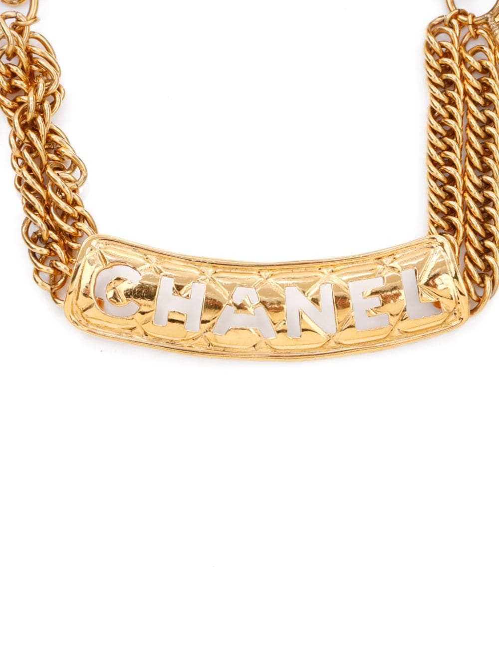 CHANEL Pre-Owned 1990-1999 gold-plated chain-link… - image 2