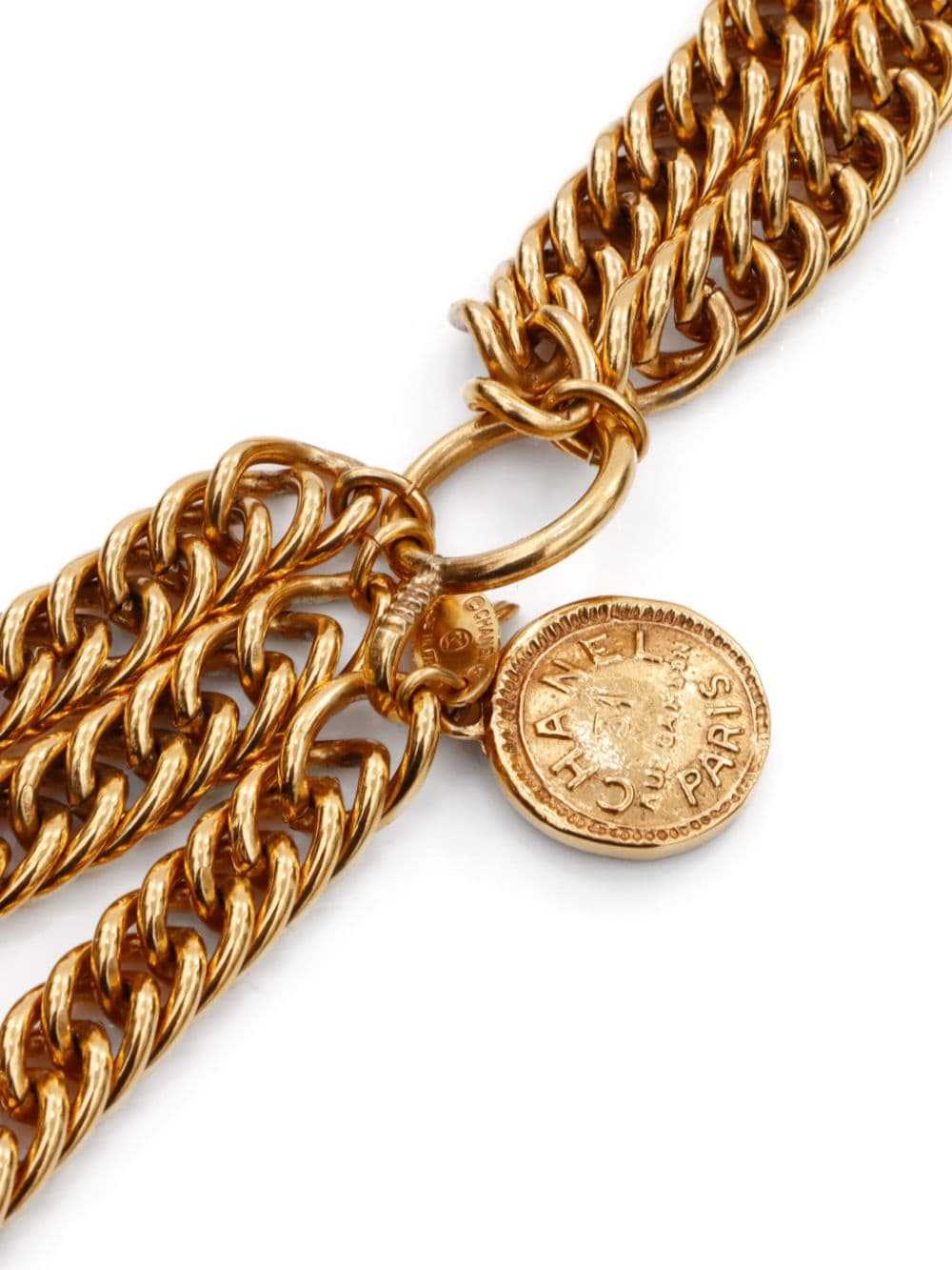CHANEL Pre-Owned 1990-1999 gold-plated chain-link… - image 3