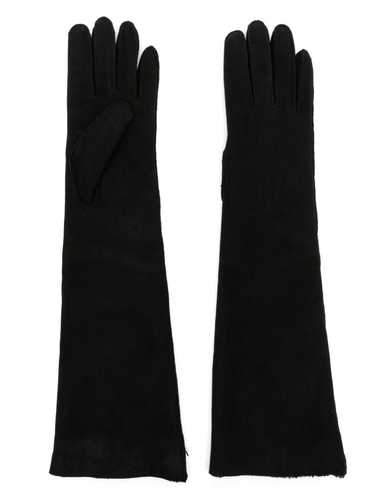 Bottega Veneta Pre-Owned long leather gloves - Bl… - image 1